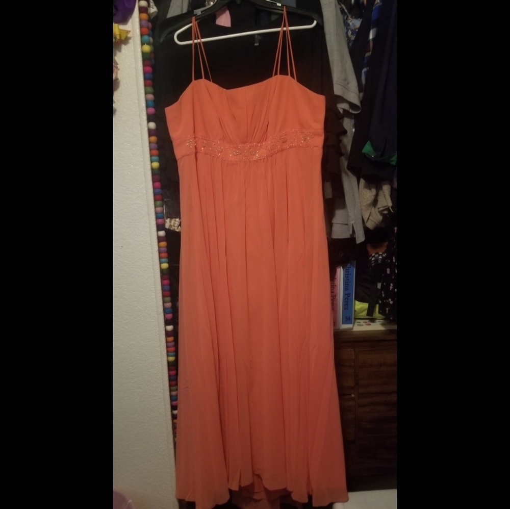 Beautiful Coral David's Bridal Gown